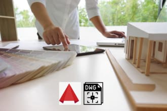 creat 2d building design in autocad and 3d max