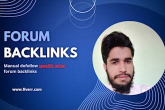do manual dofollow niche specific forum backlinks