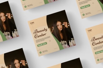 create pet care, beauty spa, and charity social media posts and covers