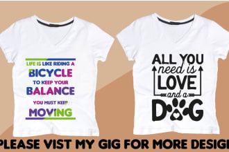 design trendy typography tshirt