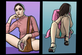 draw nsfw gta san andreas art style