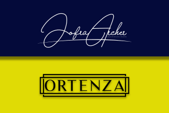 make creative signature and text based logo