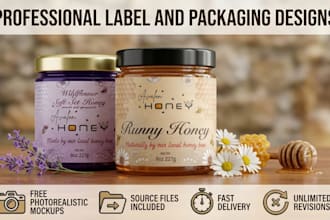 design supplement label and packaging for jars, bottles, or pouches