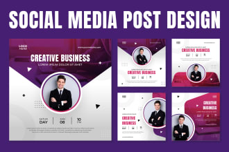 do professional social media post design and web banner design