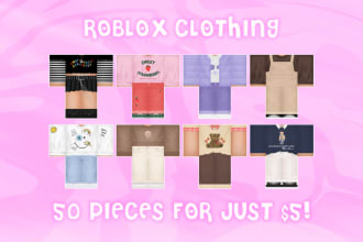 send you 50 roblox clothes templates