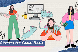 create custom stickers for social media and more