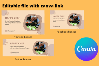 make facebook, youtube, twitter banner design