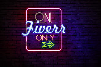 replicate your text or logo in neon style, now animated