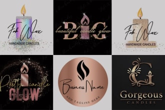 design a candle logo and candle business product label