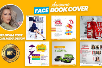 design an amazing facebook cover photo and instagram post
