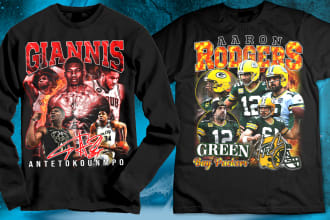 design a vintage 90s bootleg rap tee shirt old school