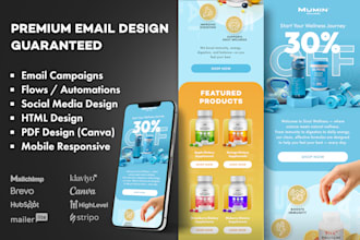 design mailchimp klaviyo email template newsletter flow