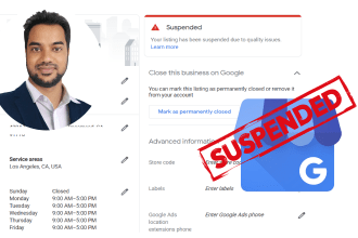 reinstate suspended google my business, local map listing