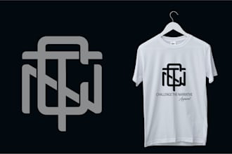 design letter logo and typography t shirt