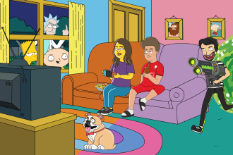 draw you as simpsons ,family guy, rick and morty style