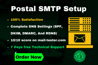 setup and configure postal SMTP mail server to send bulk email