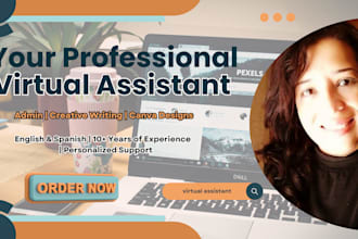 be your virtual assistant for content, admin, and design