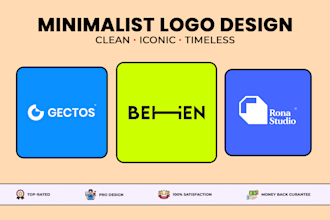 create modern minimalist logo design for your startup brand