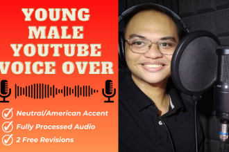 be your english male voice actor for your youtube channel narration