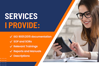 provide documentation and training related to iso 9001 qms