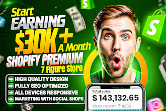 set up shopify store, design redesign shopify store with SEO and marketing