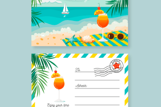 mail postcards, stamps, packages, souvenirs, creative notes to kids from florida
