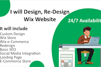 design or redesign a wix website or wix online store
