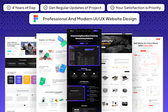 do figma modern, clean and professional website uiux design