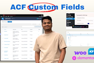 do acf custom fields for your wordpress or woocommerce site and elementor