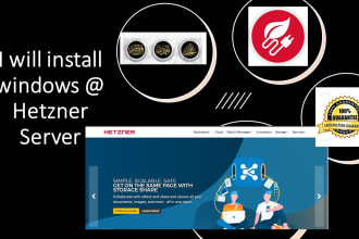 install, setup windows or linux on hetzner server,ovh,ionos,interserver