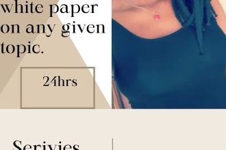 create and write a captivating white paper for any project