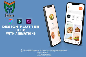 design flutter UI UX with animations