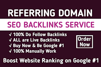 make 10k referring domains SEO backlinks for google ranking