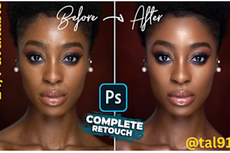 do high end photo retouching, skin retouching, in photoshop