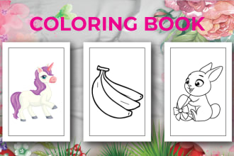 coloring book for KDP interior, alphabet coloring book