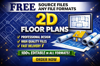 draw 2d floor plan, architectural floor plan in autocad