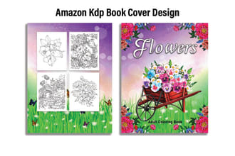 create amazon kdp coloring book cover design kdp book cover design