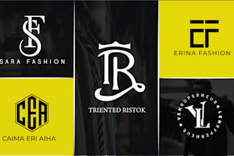 do modern luxury initial letter monogram fashion clothing logo design