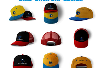 design a premium hat or caps 3d mock up with your own idea