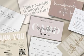make package thank you insert card in 12 hours