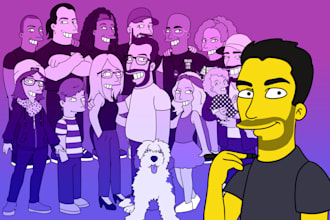 draw your photo in a famous yellow cartoon