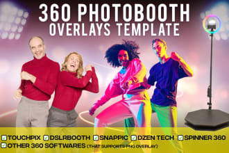 design amazing 360 photo booth overlay