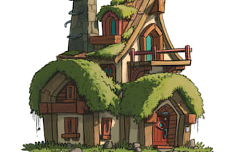 draw objects and details for cartoon and games