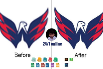 do vectorize, redraw, trace, images redesign and clean up logo