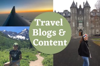 write travel blogs and content