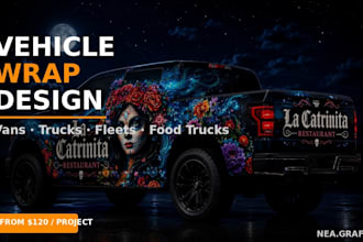 design a custom vehicle wrap for your van, truck or fleet