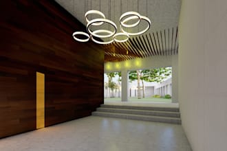 render 3d interior, interior design, house, restaurant