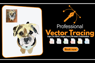 vectorize your logo, artwork, vector tracing, redraw