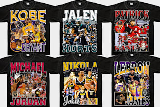 90s vintage nba all sports bootleg  t shirt in 24 hours