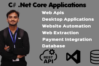 create dot net core web and desktop applications